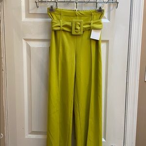 Green stretch pants